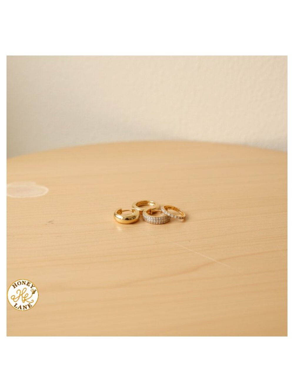 14K Gold Plated Chunky Hoop Earring Set Hypoallergenic Huggie Hoops